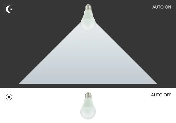 Lampadine LED con sensore crepuscolare A60 E27/9W/230V 3000K