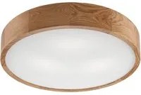 Lampada a Soffitto Eveline, Marrone, Legno, 47x47x8 cm, EPIKASA