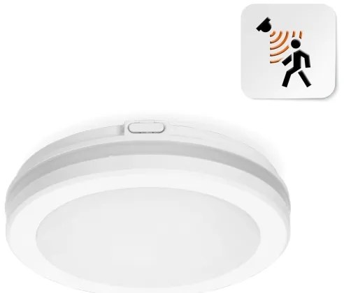 Plafoniera LED bagno con sensore LED/12W/230V Ø 20 cm bianco + telecomando