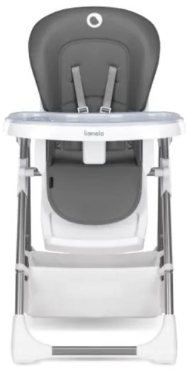 Lionelo - Sedia da pranzo per bambini LINN PLUS bianco/grigio
