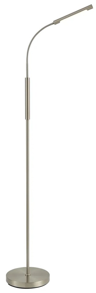 Lampada da terra moderna in acciaio con LED dimmerabile a 3 livelli ricaricabile - Statler