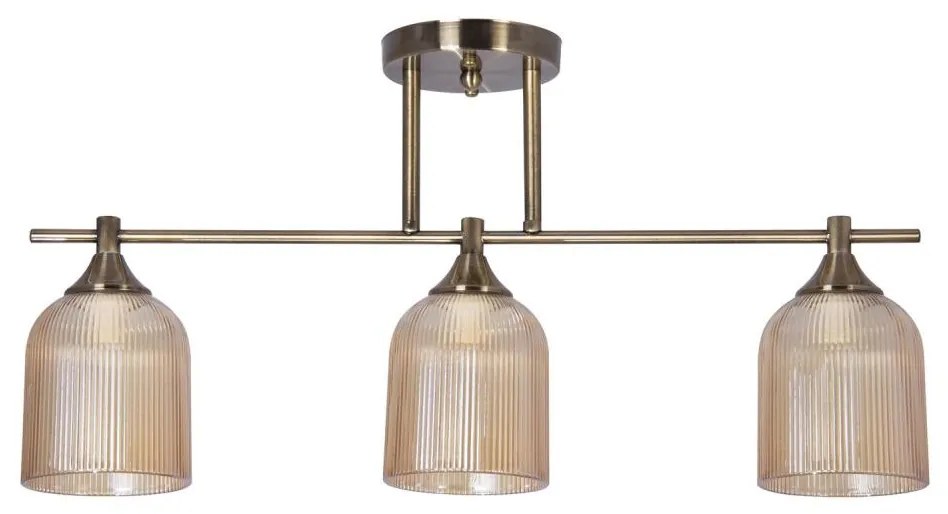 Lampadario a sospensione con supporto rigido 3xE14/60W/230V ottone