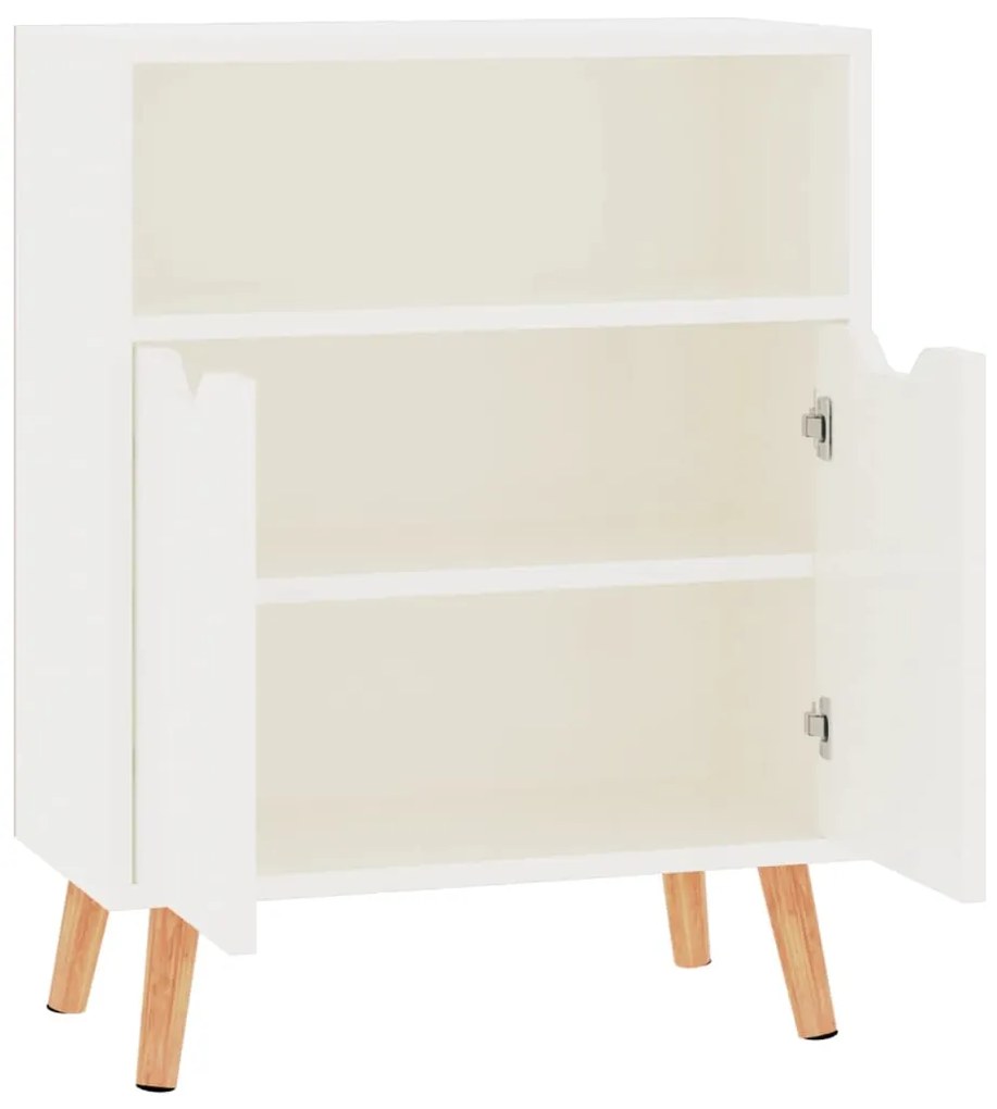 Credenza bianco lucido 60x30x72 cm in truciolato