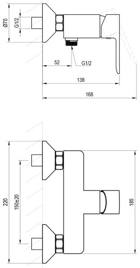 Ravak X070492 - Miscelatore doccia SOLAR nero
