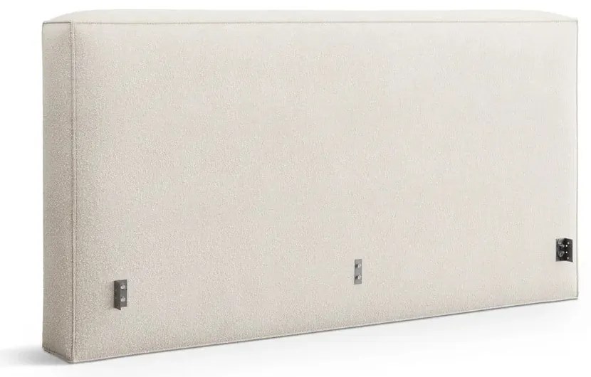 Letto matrimoniale imbottito color crema con contenitore con rete inclusa 160x200 cm Simon Olivia – Micadoni