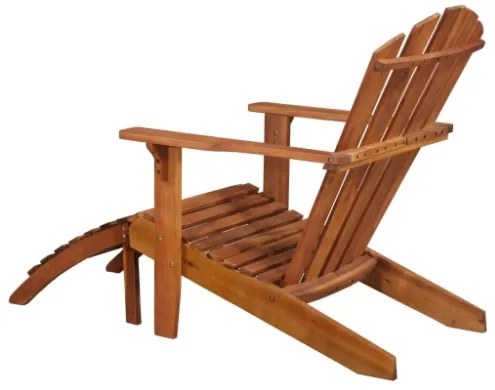 Sedia da Giardino Adirondack con Poggiapiedi Massello di Acacia