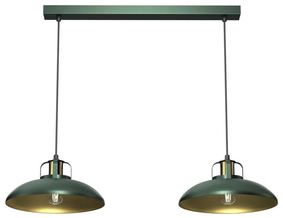 Brilagi - Lampadario a sospensione con filo FLAMENGO 2xE27/60W/230V verde