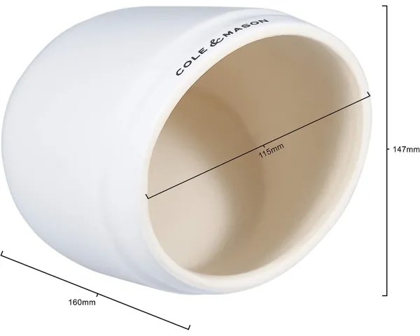 Cole&Mason - Contenitore per sale in ceramica WHITMORE