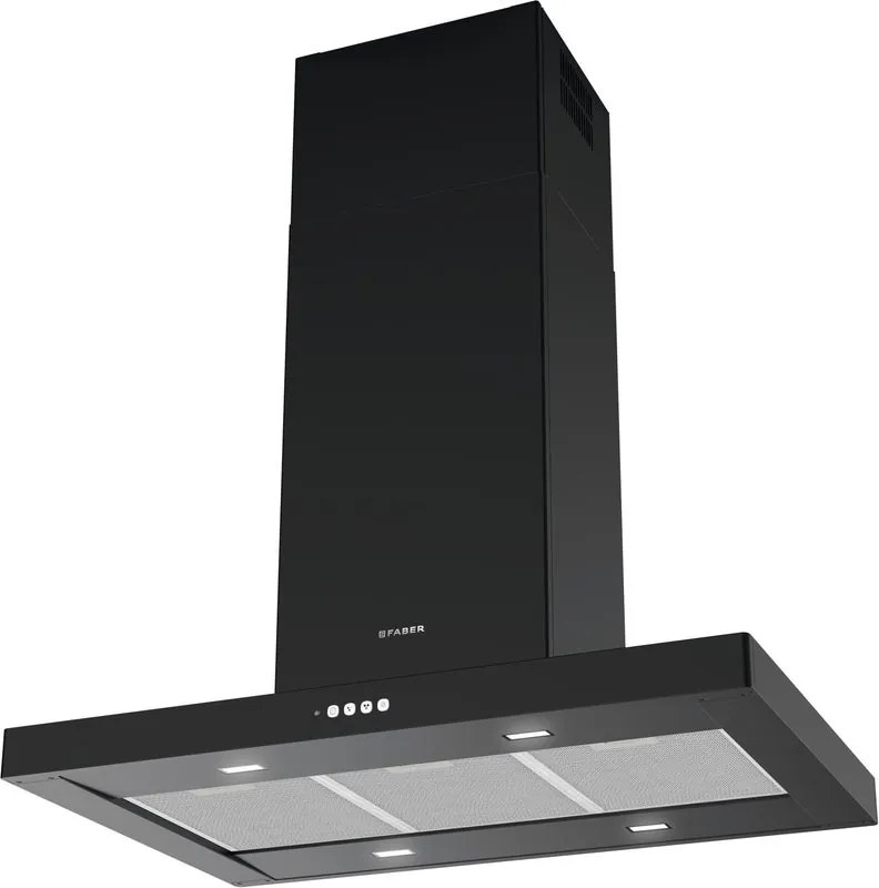 Cappa ad isola Stilo Comfort A90 FABER nero L 90 cm