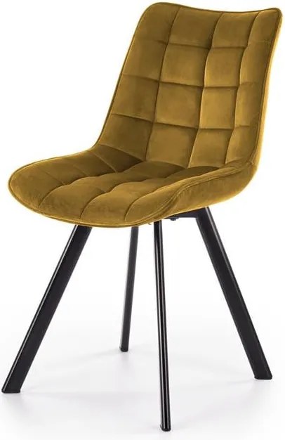 Sedia K332 velluto senape velluto