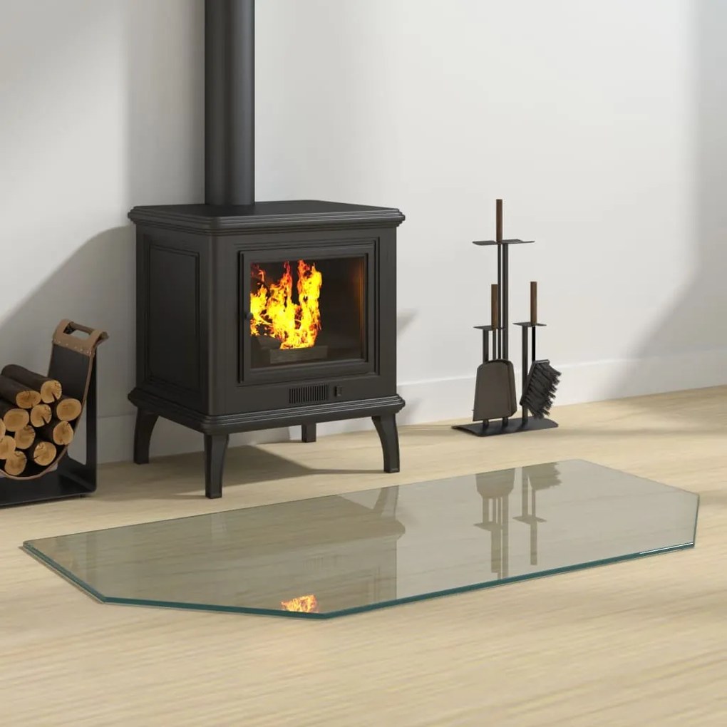Lastra İn Vetro Per Caminetto Esagonale 100x50 Cm /