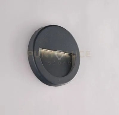 Applique led segnapassi smile antracite 3w 300lm 4000k ip54 11x1,5cm