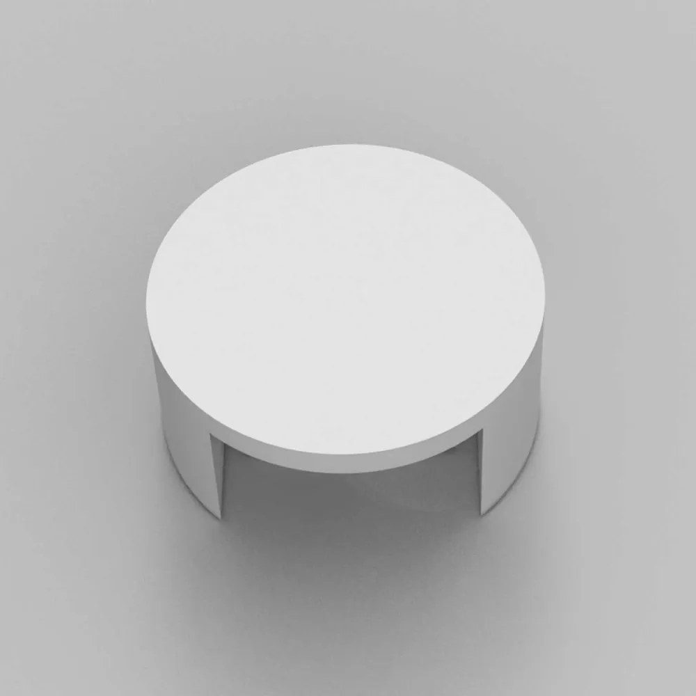 Applique Tonda da Parete in Gesso Pitturabile, G9 Materiale Gesso