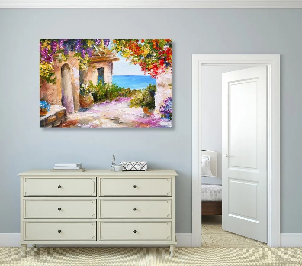 Quadro su tela – Casetta estiva sulla costa