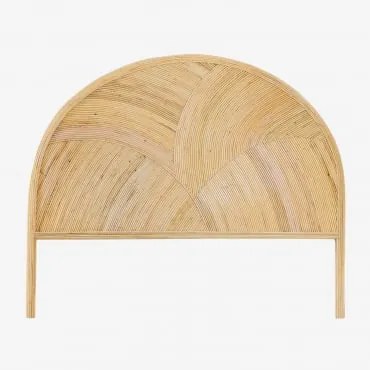 Testiera Per Letto Matrimoniale In Rattan Vauru Marrone Naturale & 150 Cm - Sklum