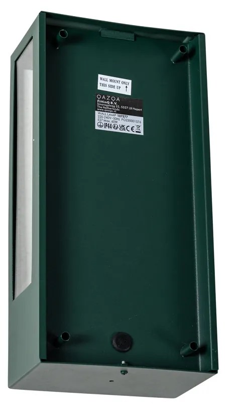 Lampada da parete per esterni verde scuro con sensore crepuscolare IP44 - Rotterdam