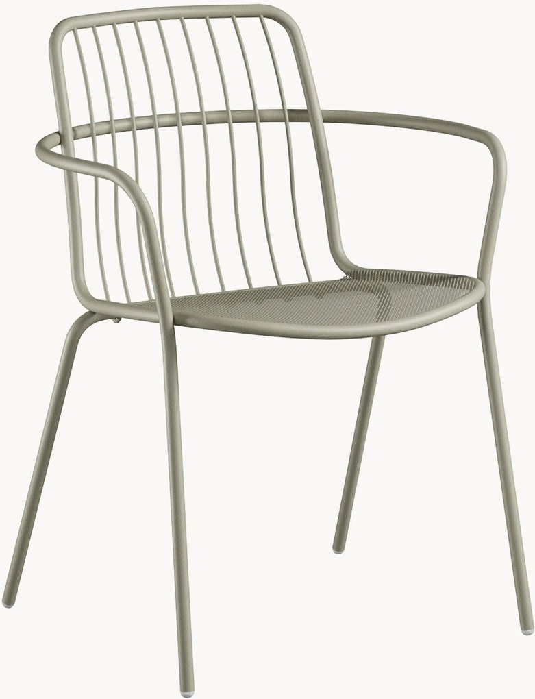 Set di 2 sedie da giardino impilabili con braccioli Alisea