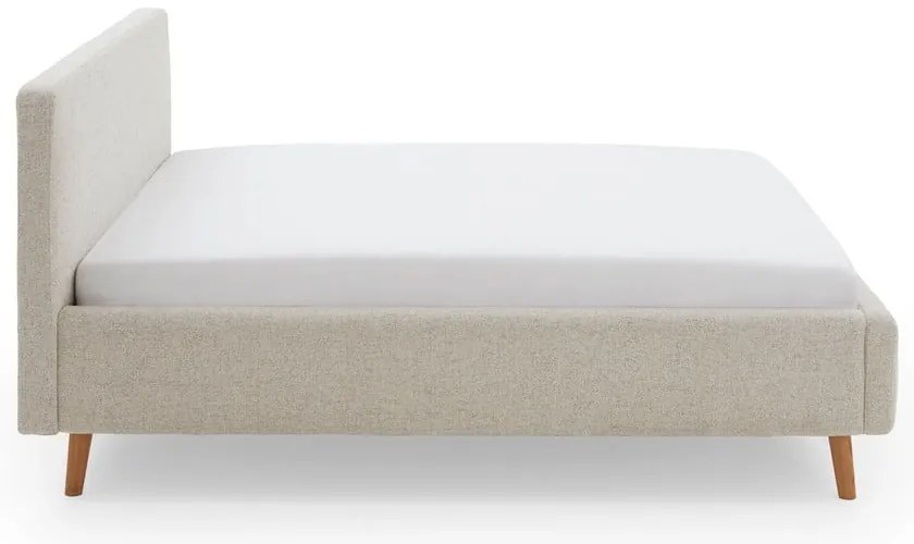 Letto matrimoniale imbottito beige rete non inclusa 160x200 cm Mattis – Meise Möbel