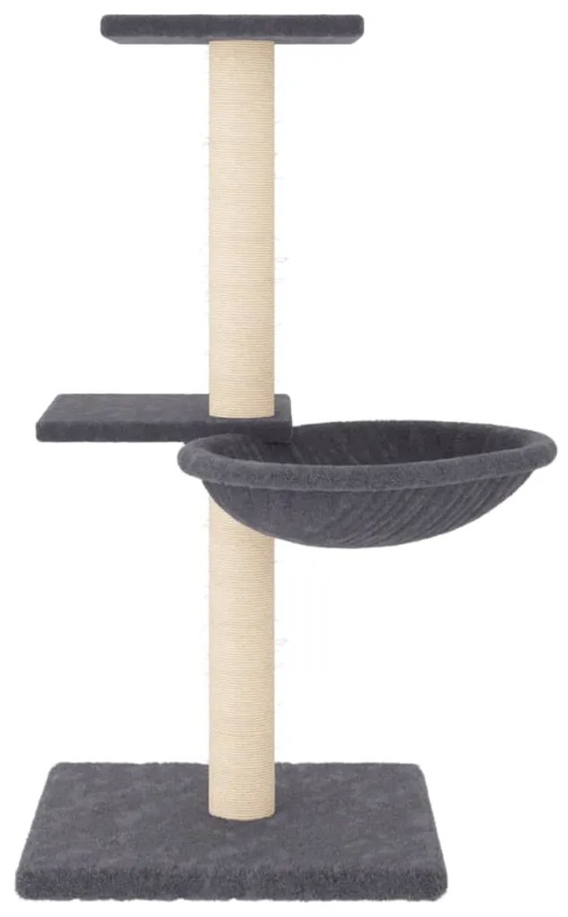 Albero per gatti con tiragraffi in sisal grigio scuro 72 cm