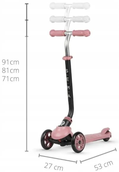 QPlay - Per bambini scooter 4in1 SEMA rosa