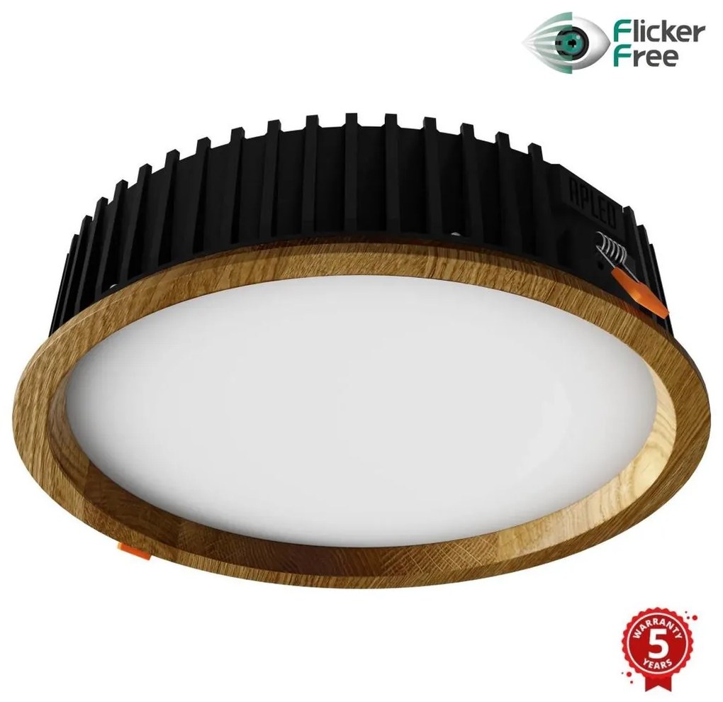 APLED - Lampada LED RONDO WOODLINE LED/18W/230V 3000K diametro 26 cm quercia legno solido