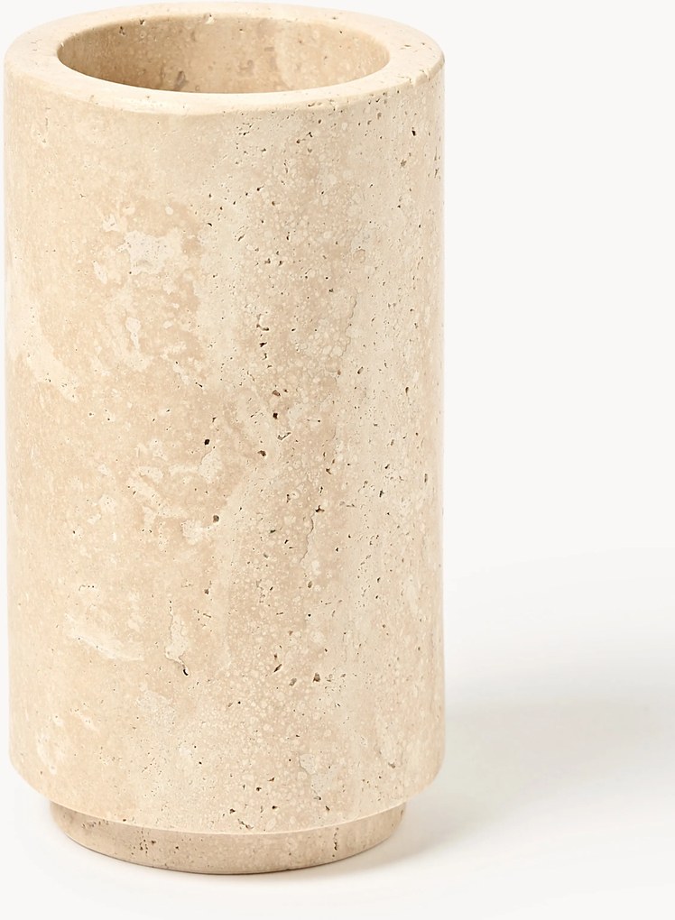 Porta spazzolini in travertino Susan