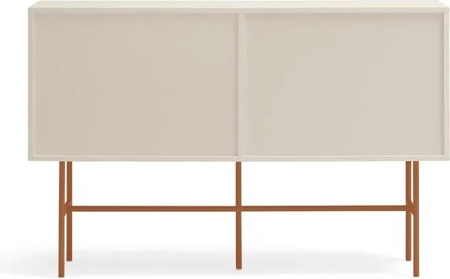 Cassettiera bassa con ante scorrevoli in mattone/beige 140x91 cm Nube - Teulat