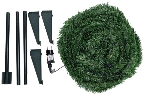 Aigostar - Albero di Natale LED da esterno 80xLED/230V 1,2m IP44 verde bianco caldo