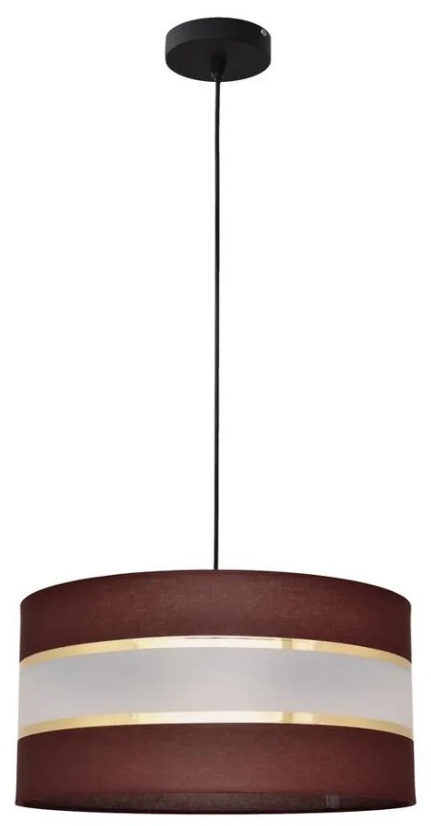 Lampadario a sospensione con filo HELEN 1xE27/15W/230V diametro 40 cm marrone/nero/oro
