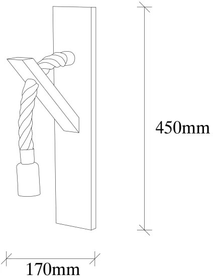 Applique da parete EREBOS 1xE27/40W/230V marrone