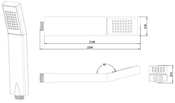 Sapho - Doccia a mano cromo lucido