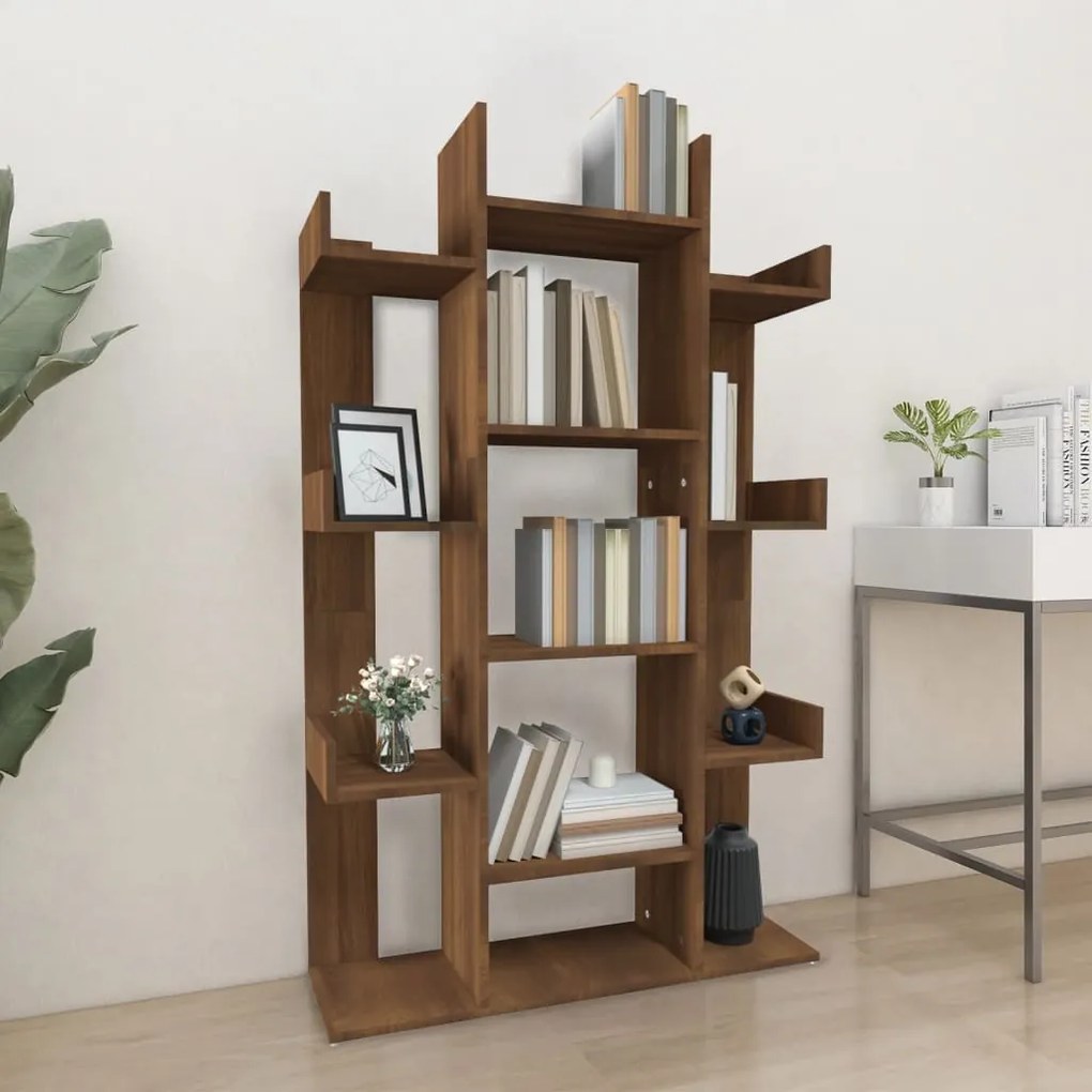 Libreria Rovere Marrone 86x25,5x140 Cm İn Legno Multistrato /
