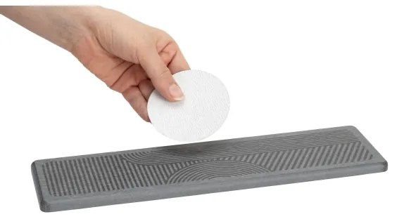 WENKO 54957100 - Tappetino antigoccia DAMON 30x8 cm grigio