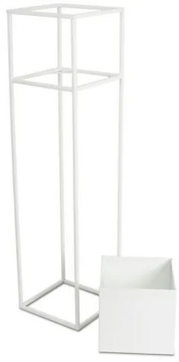 Portafiori 90x24 cm bianco