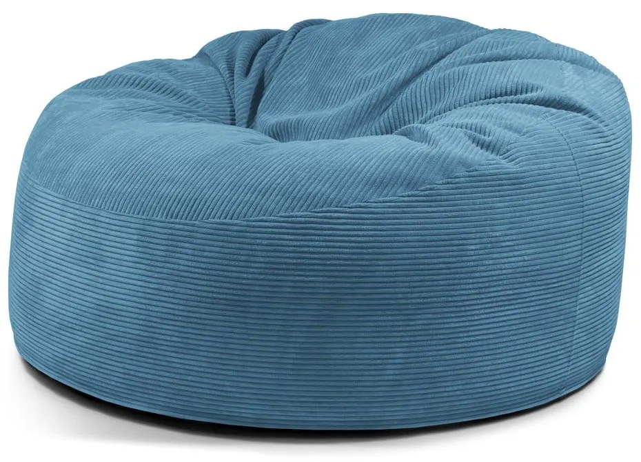 Puof a sacco blu con rivestimento in velluto a coste Om 135 – SLOWDOWN