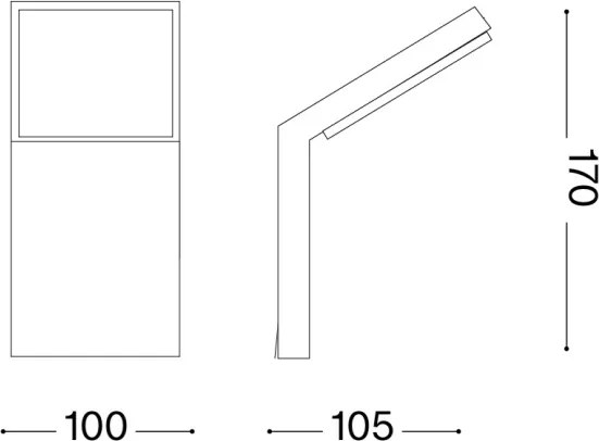 Ideal Lux - Applique da esterno STYLE LED/8,5W/230V 3000K CRI 90 IP54 marrone