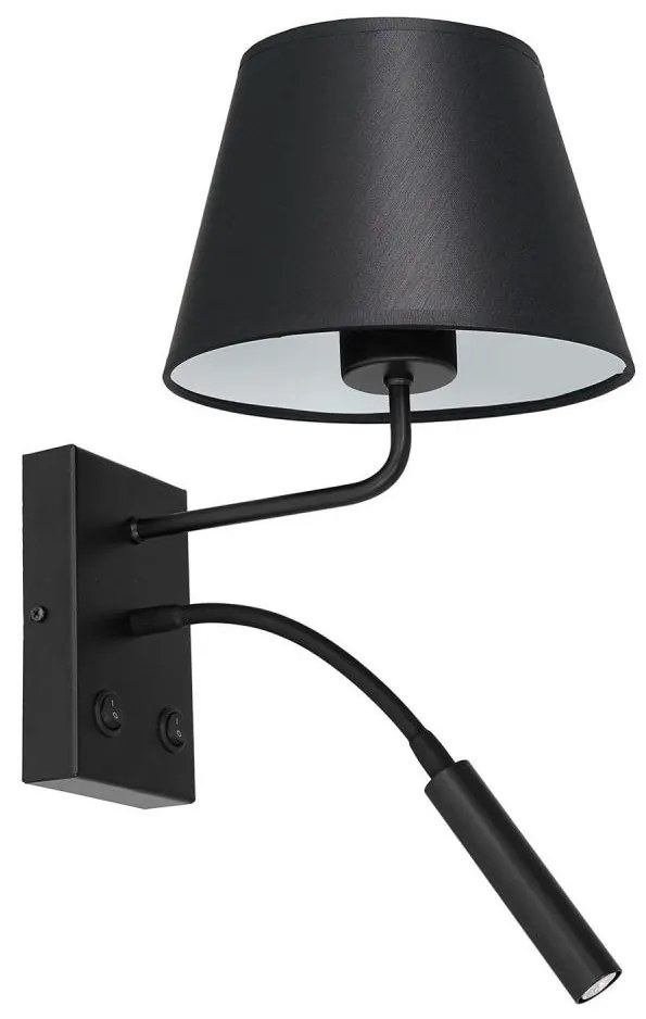 Lampada da parete ARDEN 1xE27/60W+1xG9/8W/230V nero/bianco