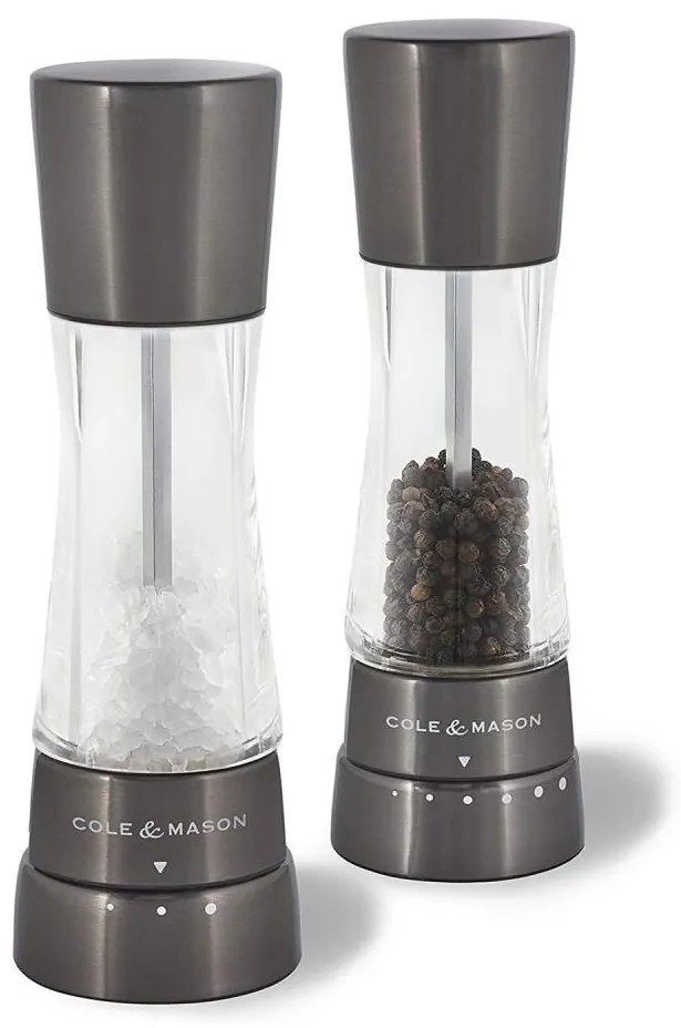 Cole&Mason - Set di macinini per sale e pepe DERWENT 2 pezzi 19 cm antracite