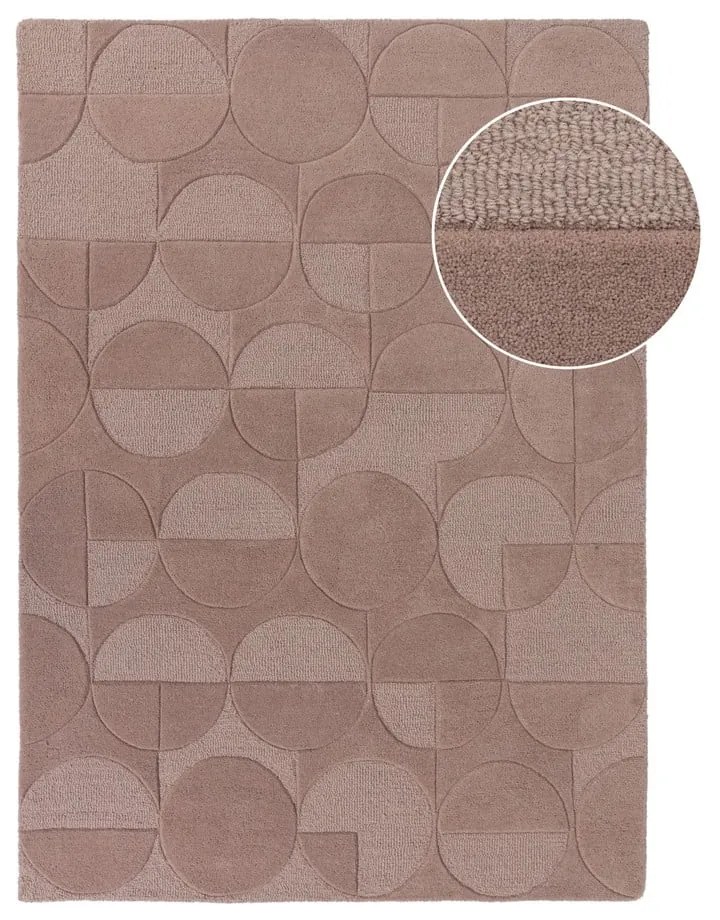 Tappeto in lana rosa 200x290 cm Gigi - Flair Rugs