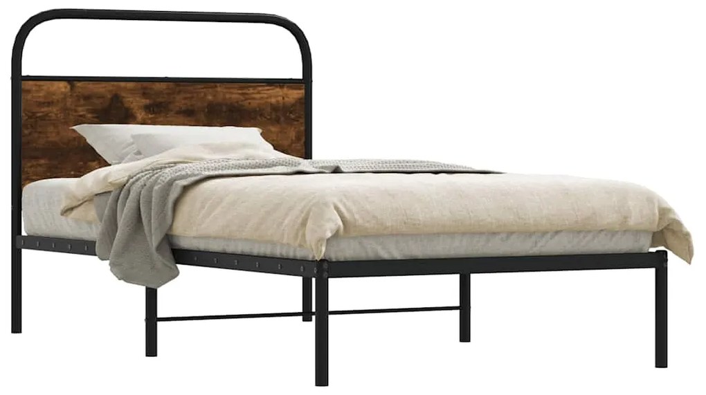 Giroletto Senza Materasso Rovere Fumo 90x200 Cm İn Truciolato /