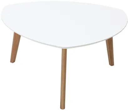 Tavolino design bianco L80 cm EKKA