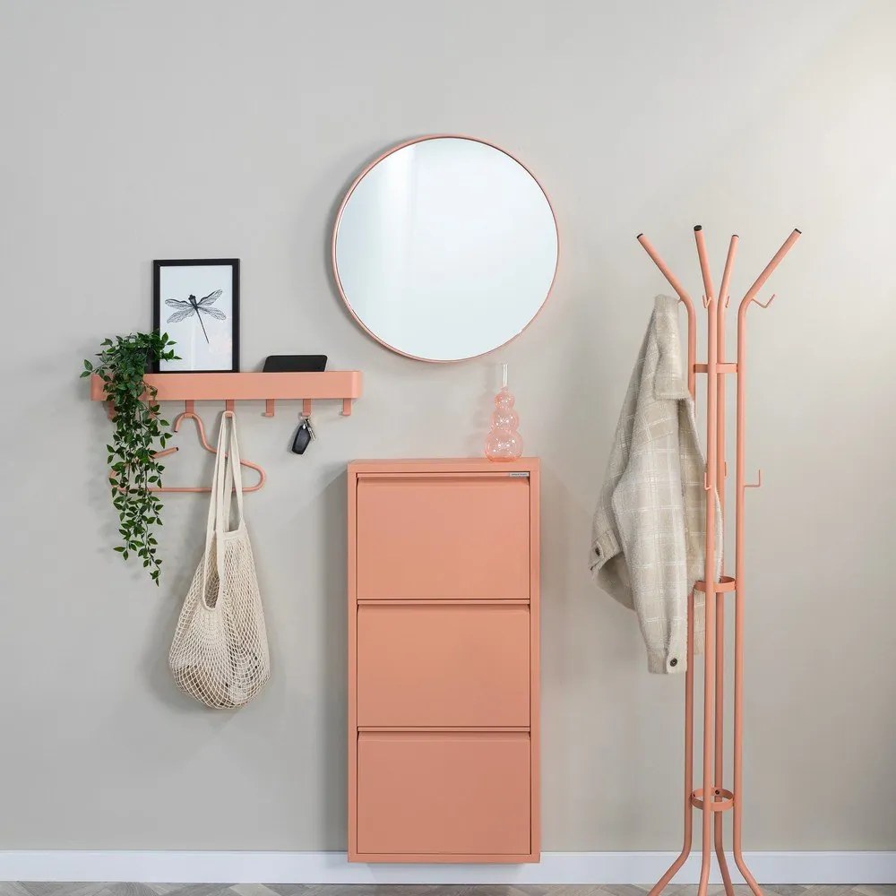 Appendiabiti color salmone in metallo ø 40x170 cm Jessy – Spinder Design