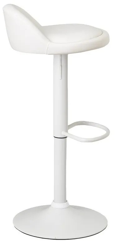 Sgabelli da bar bianchi ad altezza regolabile in similpelle in set di 2 (altezza seduta 72 cm) - Casa Selección