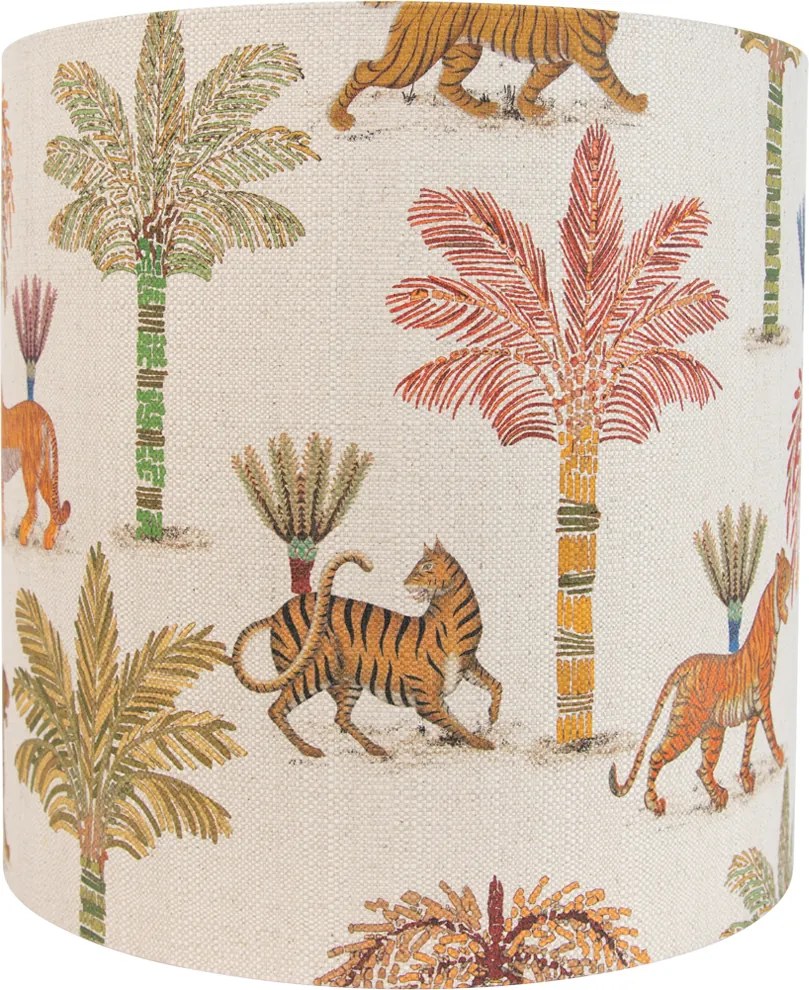 Paralume in tessuto multicolore con stampa animalier 40/40/40