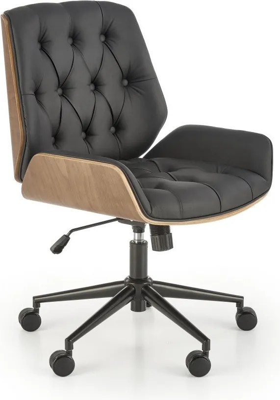 Sedia da ufficio Gavin in noce/nero - H100 cm