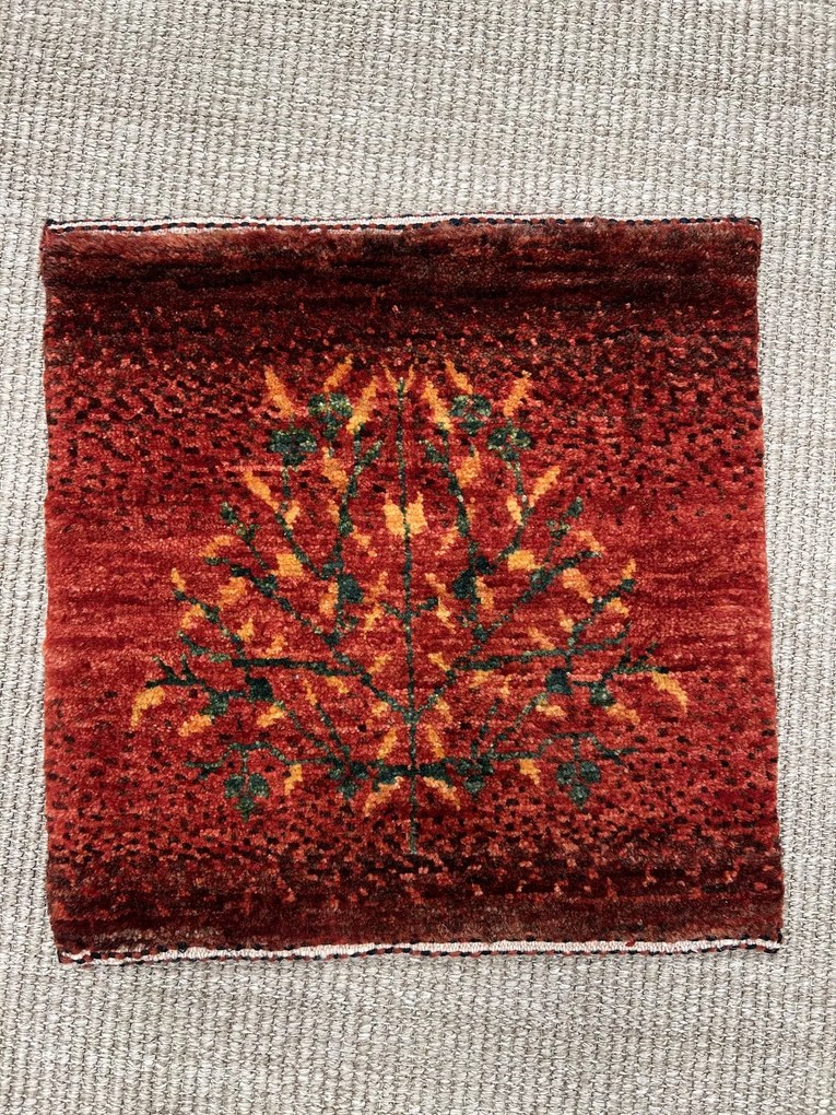Loribaft Tappeto 40x40 Rosso (Iran) Annodato A Mano