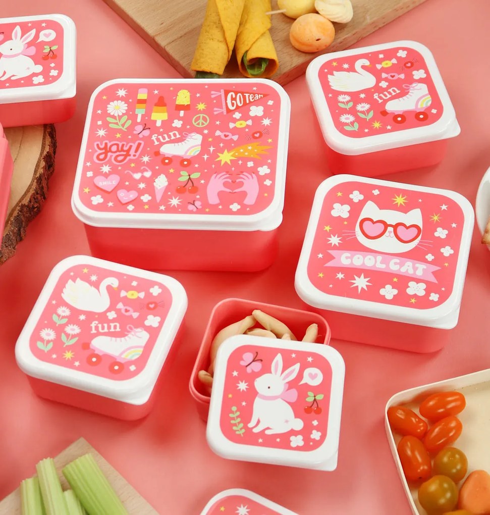 A Little Lovely Company - set di quattro scatole merenda - divertimento