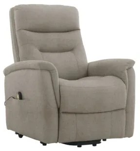 Poltrona Recliner Soft Due Motori Tessuto Beige