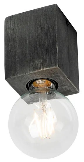 Faretto rustico in legno nero - Bloc