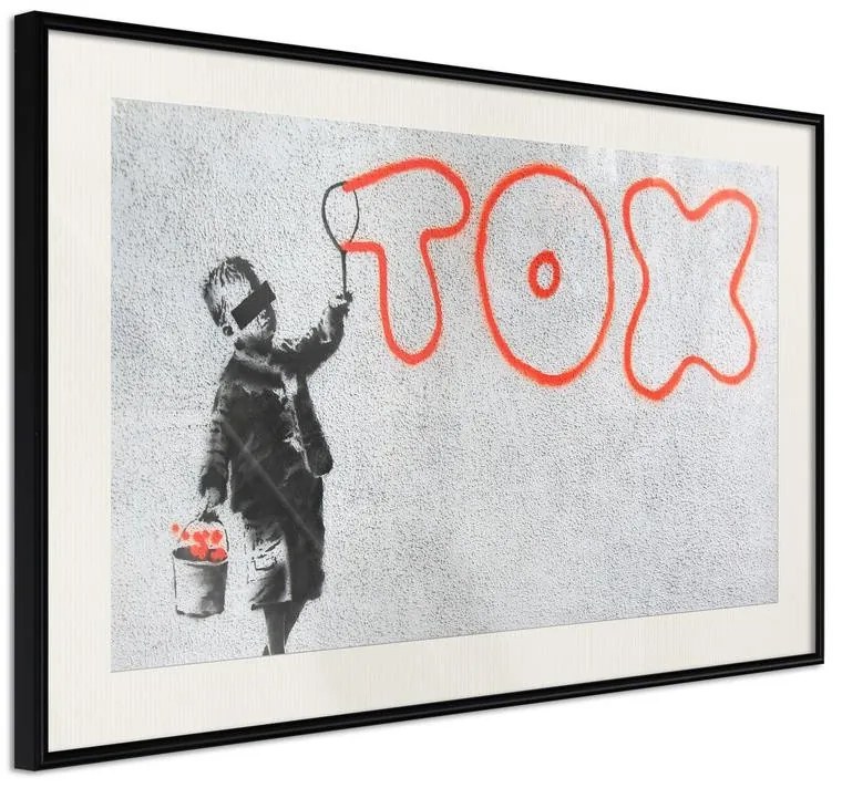 Poster  Banksy: Tox  Cornice Quadri Cornice nera con pass-partout, Larghezza x Altezza Home decor 60x40